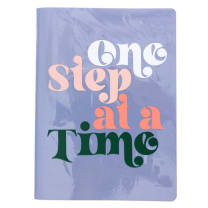 One Step At A Time Vinyl Journal | 120 Pages | Grid on Left Side, Lined on Right