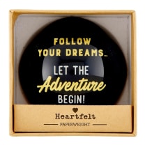 Follow Your Dreams Glass Dome Paperweight | In a Gift Box