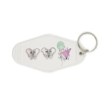 Hip Hip Hooray Graphic Motel Style Illustrated Keychain