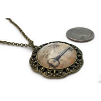 Victorian Key Necklace | Handmade Sepia Pendant