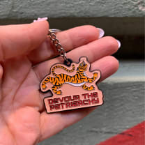 Devour the Patriarchy🩸 🐅 Feminist Enamel Keychain