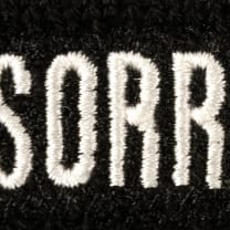 Sorry Not Sorry Beanie | Black Winter Embroidered Hat | Unisex