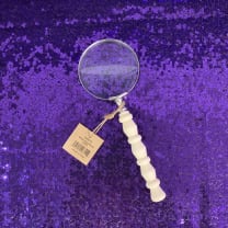 White Magnifying Glass | Decorative Handheld Magnifier