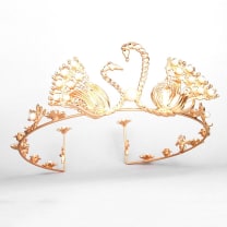 Swan Queen Tiara in Gold or Silver with Pearl Accents