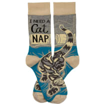 I Need A Cat Nap Crew Funny Novelty Socks