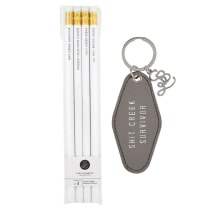 Shit Creek Survivor Keychain and Pencil Set Bundle