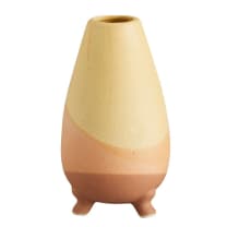 3-Leg Pot in Warm Colors | Decorative Ceramic Vase | 7.75" Tall