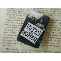 Votes For Women Handmade Tin Magnet in Black and White