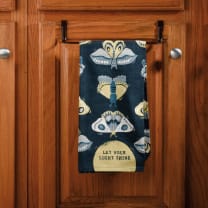 Last Call! Let Your Light Shine Dish Cloth Towel | Novelty Tea Towel | Cute Kitchen Hand Towel | 20" x 26"