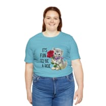 It's Fun to be a Hoe Jersey Short Sleeve Tee [Multiple Color Options] with Kitten Motif