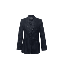 Black Pinstripes Oversize Blazer