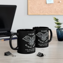 Team Night Owl: 9am Meetings Get 9am Beatings 11oz Black Mug