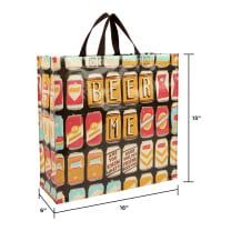 Beer Me. And You Know What? Beer You Shopper Tote Bag | 15" x 16" | BlueQ at GetBullish