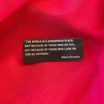 The World Is A Dangerous Place Einstein Quote Handmade Metal Pin