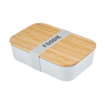 Pack of 3 Foodie Bamboo Lunch Box in Pastel Blue | Eco-Friendly and Sustainable | 7.5" x 5" x 2"