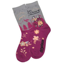 Let's Fuck Things Up...Within Reason Women's Crew Socks | Gray and Vivid Pink