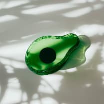 Velvet Claws Hair Clip in Green Avocado | Claw Clip in Velvet Travel Bag