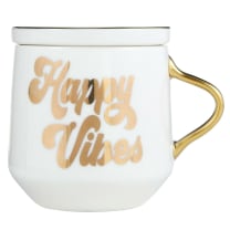 Happy Vibes Mug & Coaster Lid in Groovy Tie-Dye