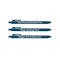 Anti-Procrastination Pen Set 💡 | Gel Click Pen Gift Set | 3 Pens in Navy