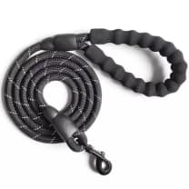 5FT Rope Leash w/ Comfort Handle - Color: Black
