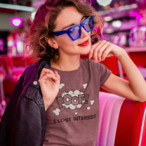 XS-3X Poof! I Lost Interest Unisex T-Shirt in Heather Orchid Size XS-3XL | Smartass & Sass at GetBullish