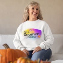 I'm a Boomer But Not the Fox News Kind Unisex Heavy Blend™ Crewneck Sweatshirt