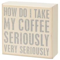 After Coffee Box Sign Set | Wall Desk Display Gift Set | 4" x 4" | Gift for Her