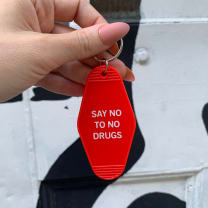 Say No To No Drugs Motel Style Keychain in Red