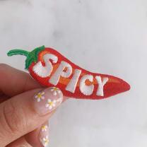 Spicy Pepper Patch | Groovy 70s Embroidered Chili Pepper Applique