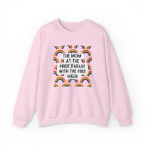 The Mom At The Pride Parade With The Free Hugs Unisex Heavy Blend™ Crewneck Sweatshirt