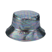 90s Style Holographic Rainbow Bucket Hat - Color: Holographic Static