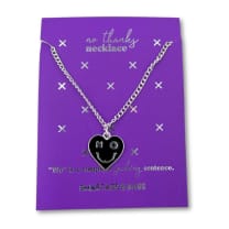 'No' Smiley Necklace | Snarky Heart Shape Charm Pendant | Smartass & Sass at GetBullish