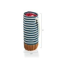 Malbec Insulated Canvas and Willow Wine Bottle Basket