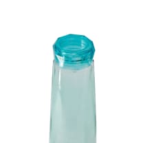 Aqua Blue Faceted Glass Diamond Water Bottle | 16 oz