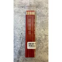 Bless Your Heart, Bitch Wooden Pencil Set in Red | Set of 5 Funny Sweary Profanity Pencils