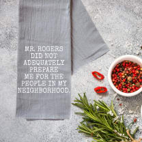 Mr. Rogers Did Not Adequately Prepare Cotton Hand Towel | Gray | 16" x 24"