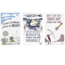 Inspiring Enamel Pins on Gift Cards | Set of 3