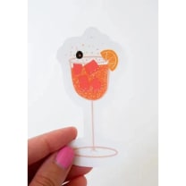 Spritz Cocktail Wine Glass Transparent Sticker