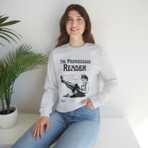 The Promiscuous Reader Unisex Heavy Blend™ Crewneck Sweatshirt Sizes SM-5XL | Plus Size Available - Color: Ash, Size: S