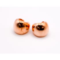 Italian Rose Gold Peanut-Shaped Earrings