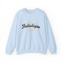 Autistique Funny Autism Pride Unisex Heavy Blend™ Crewneck Sweatshirt - Color: Light Blue, Size: S