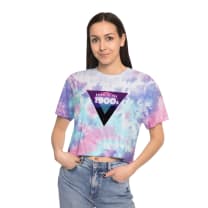 Born in the 1900s Women's Tie-Dye Crop Tee - Color: Cotton Candy, Size: XS