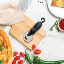 Kitty Cut Pizza Cutter Wheel | Black Cat Lovers Kitchen Utensils