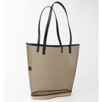 The Ada Vinyl Beach Tote - Smoke