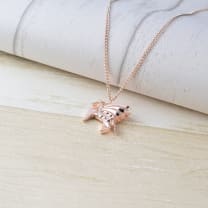 Pegasus Geometric Pendant Necklace in a Gift Box | Gold or Rose Gold)