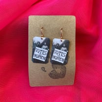 Votes For Women Handmade Feminist Earrings with Copper Wires