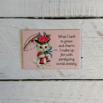 What I Lack In Grace And Charm Refrigerator Fridge Magnet | 2" x 3"