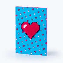 Power Up Pixelated Heart Notebook | 90's Retro