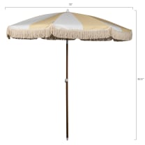 Summerland Beach Umbrella - Limoncello Stripe