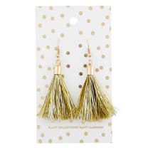 Gold Dot Tassel Party Earrings